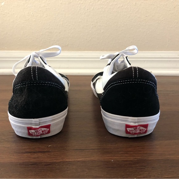 VANS Old Skool Warp Black & White Mens Sneakers Suede Canvas Low Top Shoes Sz 12 - Picture 4 of 8